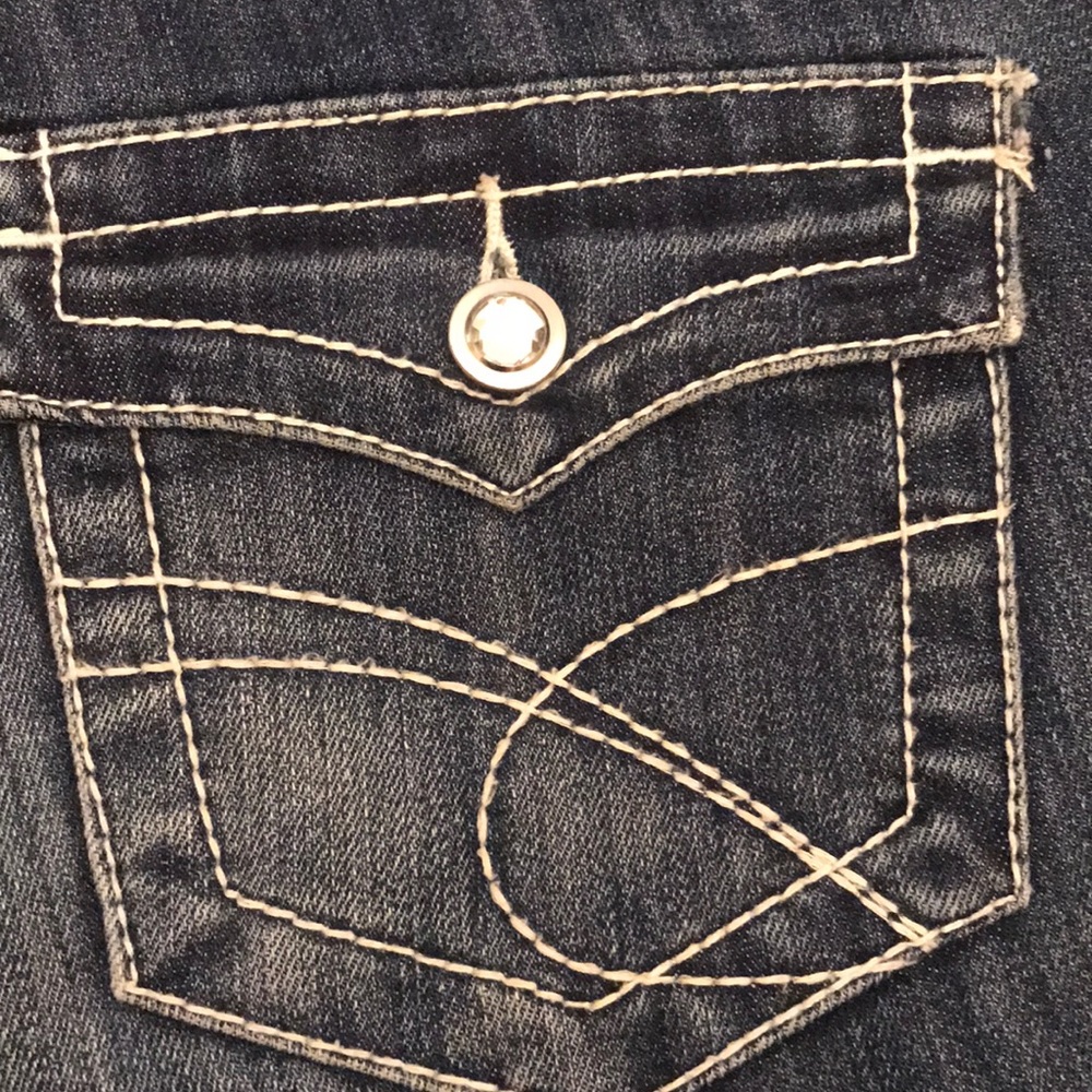 INC Jeans Blue Regular Fit Boot Leg Sz 6 - Picture 4 of 5